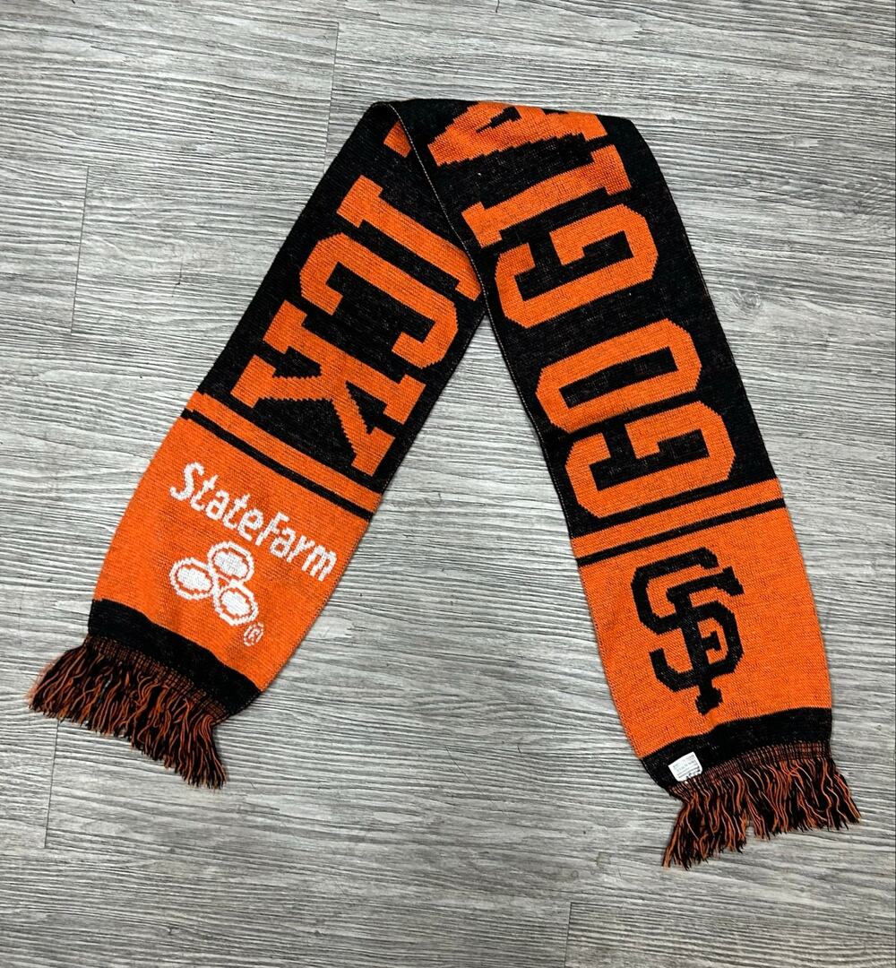 Vintage San Francisco Giants "Go Giants / The Stick" Candlestick Park Knit Scarf